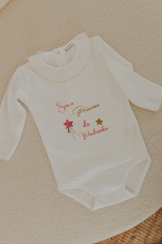 Conjunto "PRINCESA DO PADRINHO/TIO... - Jardineira e Camisola