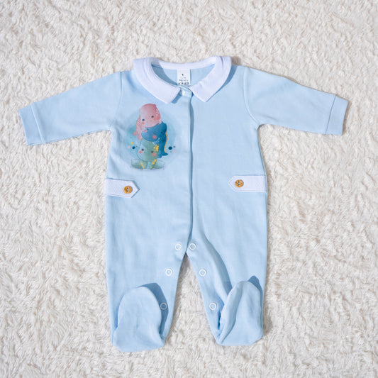 Babygrow Menino c/gola - TAN