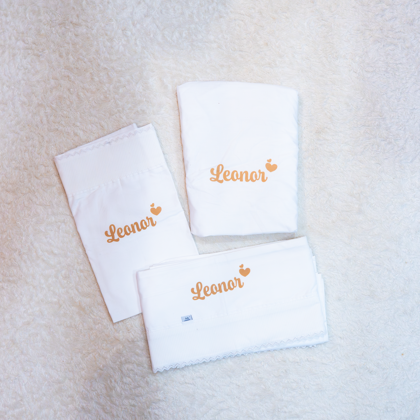 Conjunto de Lençóis de Bebé Personalizados