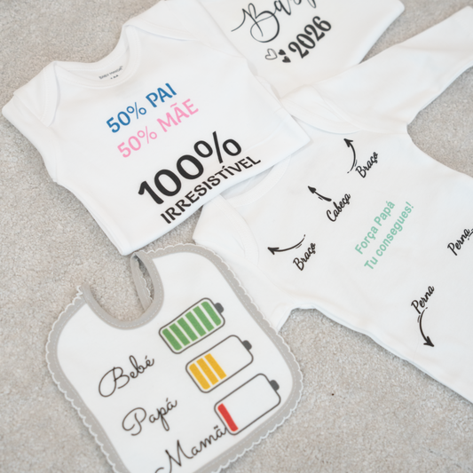 PROMOÇÃO - Bodys Divertidos + Oferta de Babete