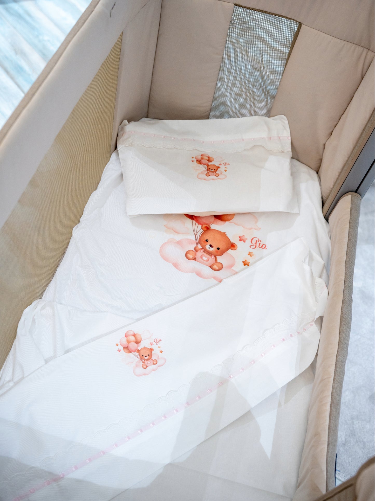 Conjunto de Lençóis de Bebé Personalizados