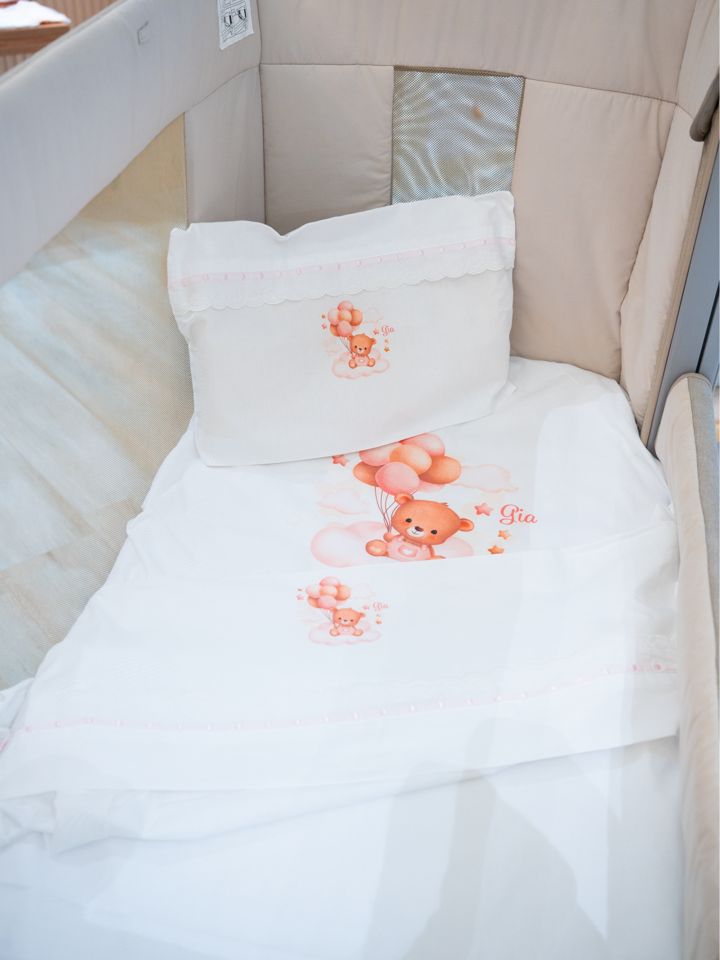 Conjunto de Lençóis de Bebé Personalizados