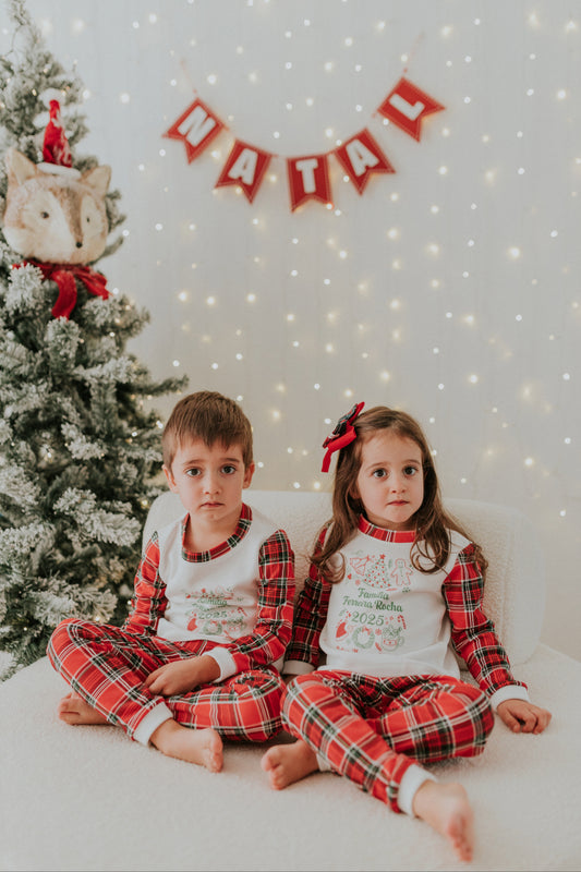 Pijama de Natal Personalizável – Para Momentos Mágicos em Família!
