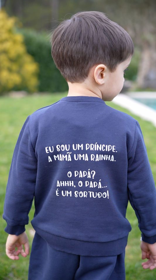Fato de Treino "Mamã Rainha e Papá Sortudo"