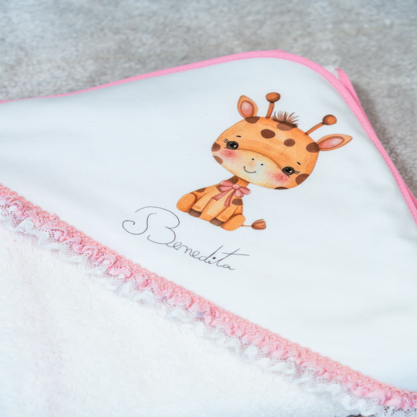 Toalha e Fralda de Bebé Personalizado com Escrita