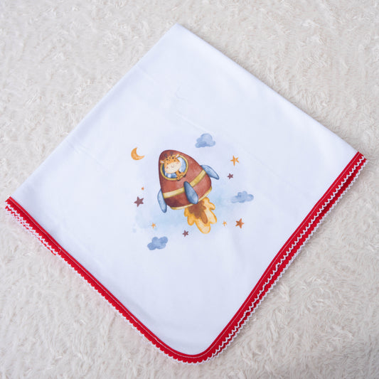 Fralda de Algodão "Foguetão" - TAN