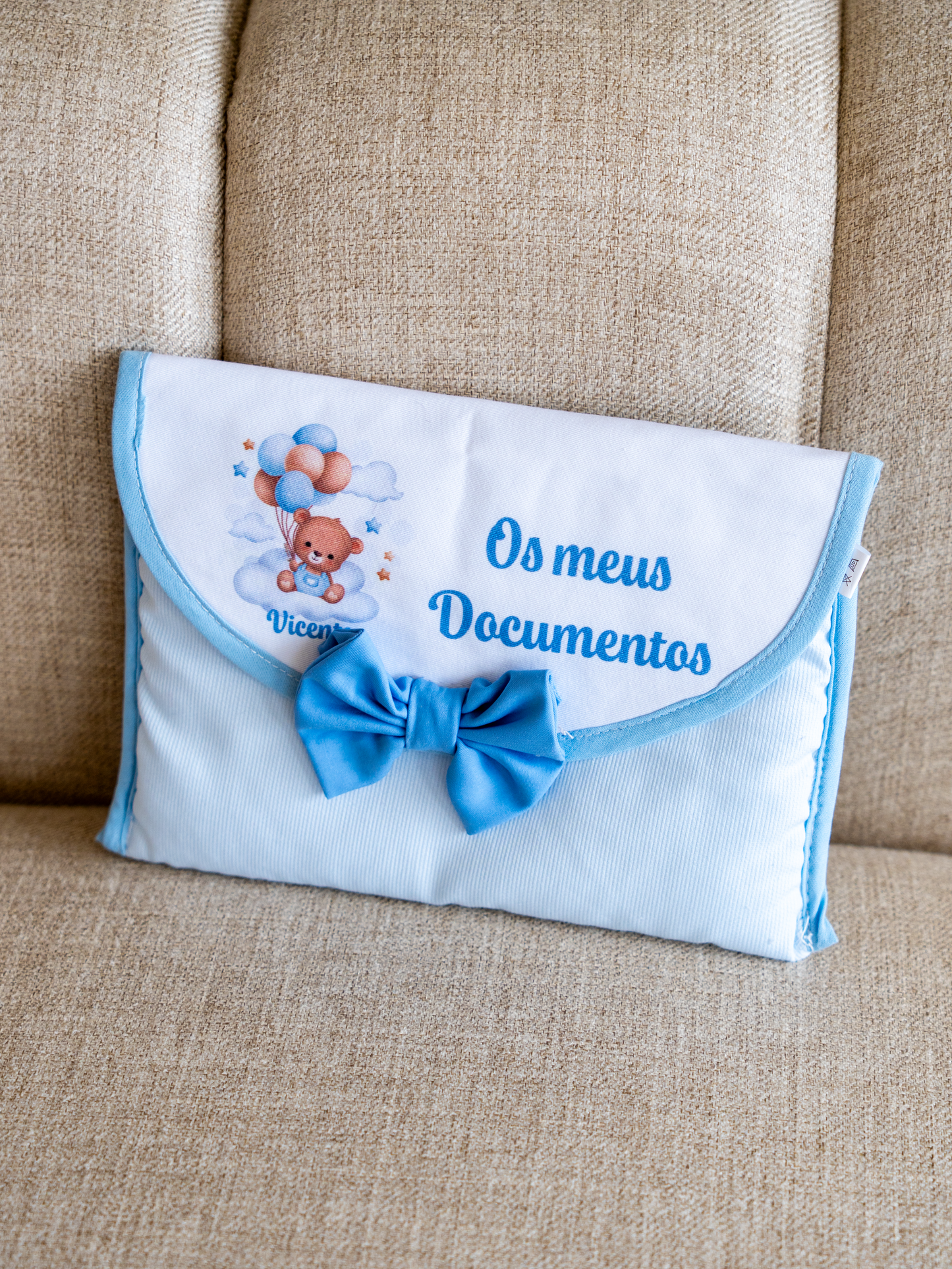 Conjunto Porta-Documentos e Porta-Roupinha do Bebé Personalizado
