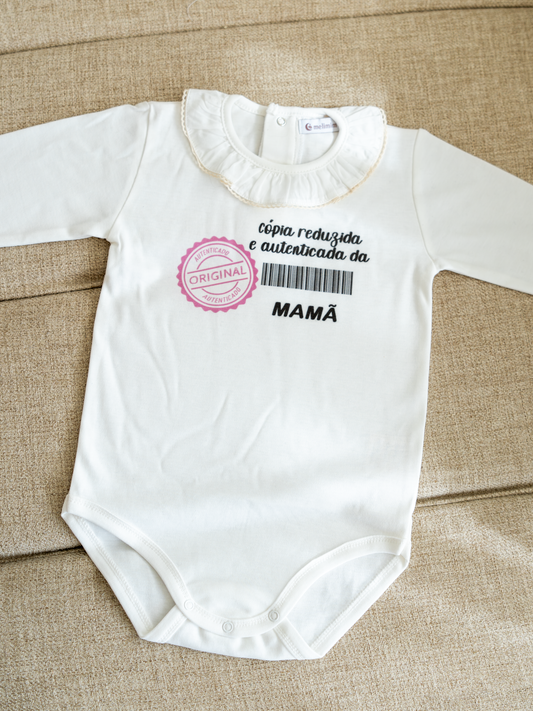 Conjunto Jardineira e Camisola "Cópia da Mamã/Papá..."