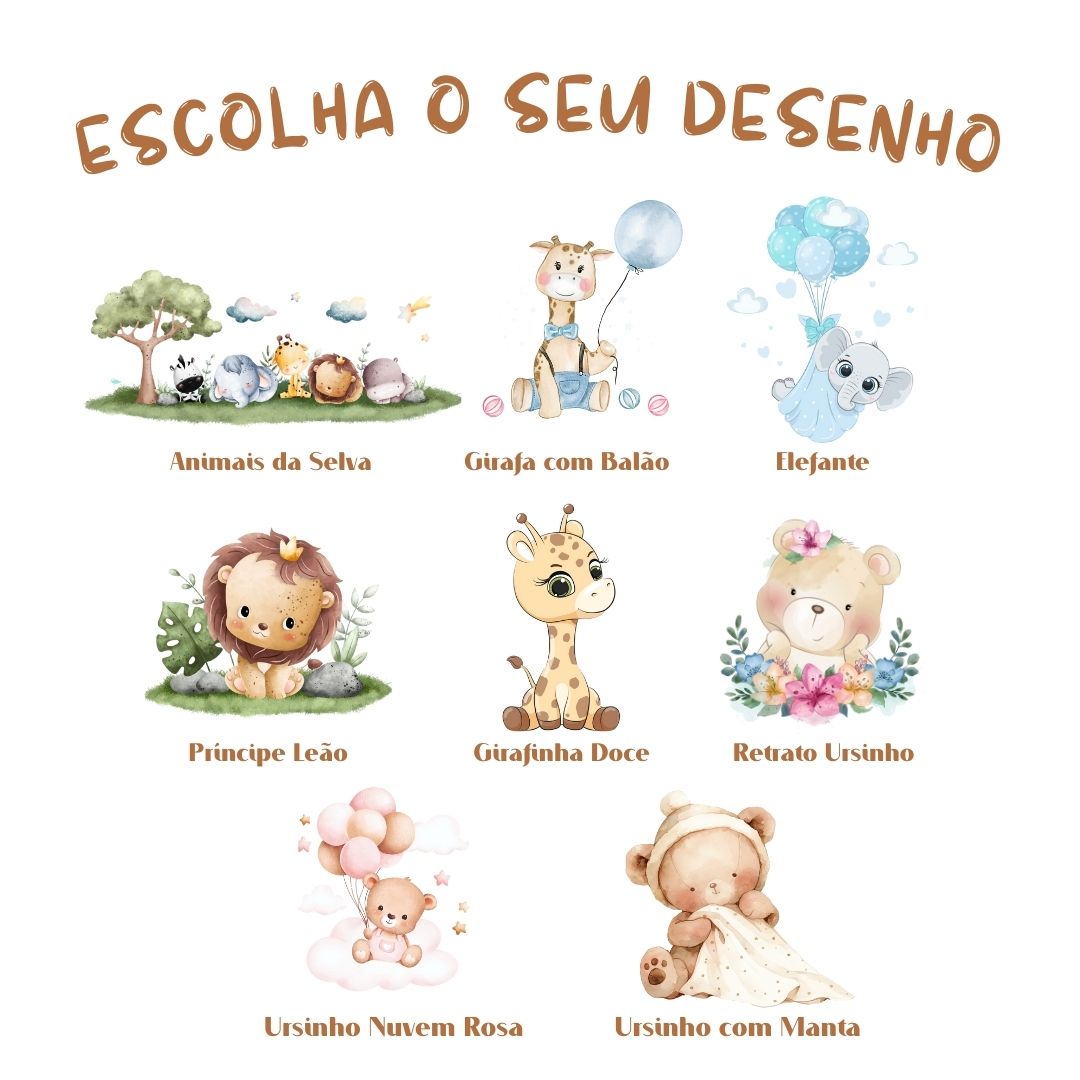 Toalha e Fralda de Bebé Personalizado com Escrita